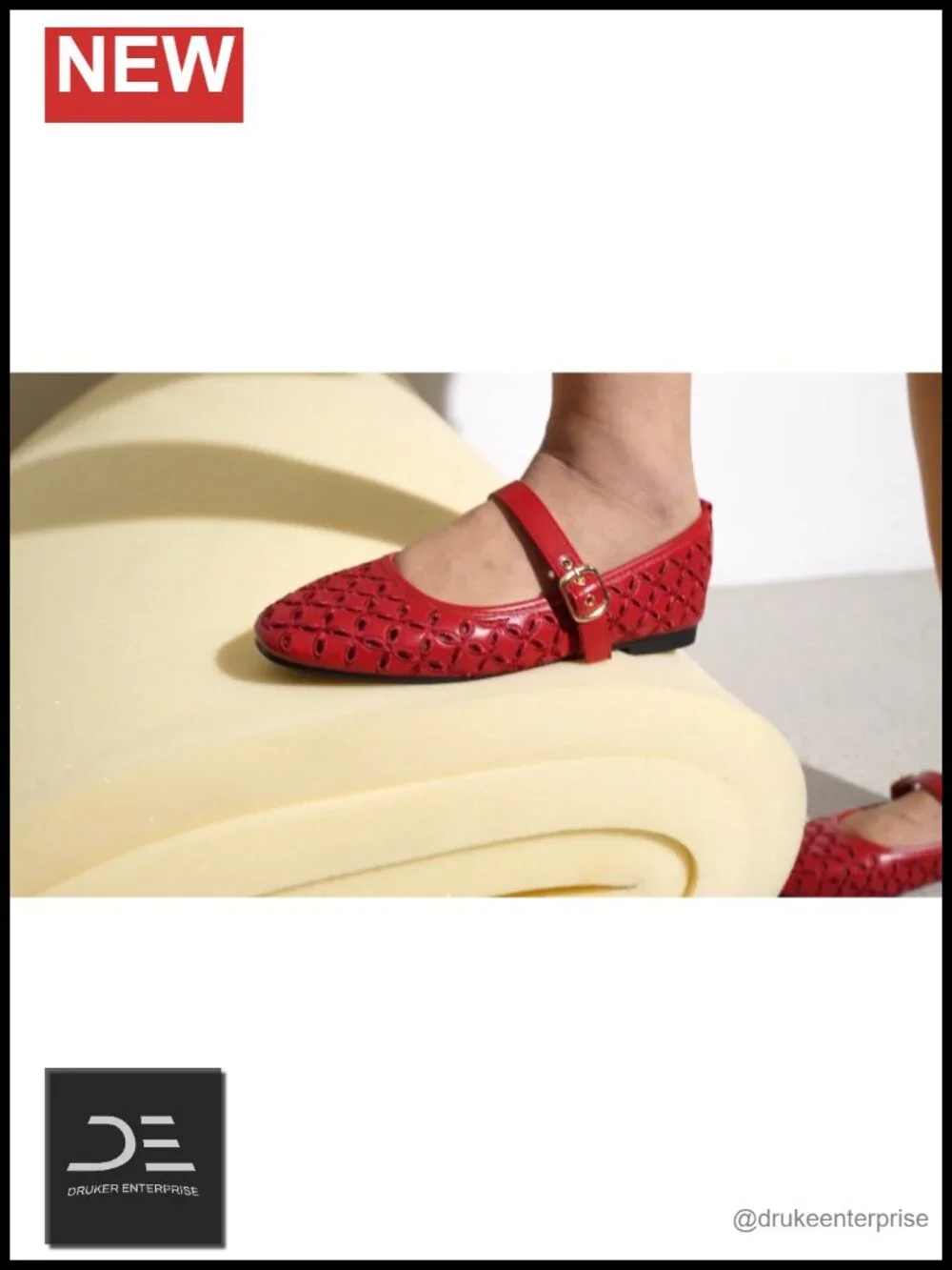 Breathable Cutout Mary Jane Flats with Memory Foam - Ankle Strap Dressy